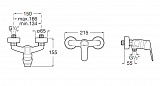 Смеситель Roca Alfa для душа 5A2D25C0M