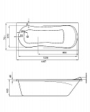Акриловая ванна Santek Каледония 150х75 1WH302383