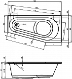 Акриловая ванна Riho Delta 160х80 левая B069001005