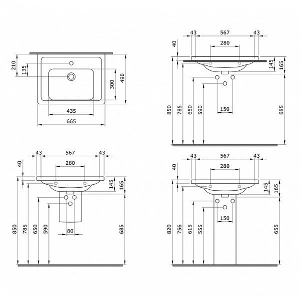 Раковина Bocchi Taormina Pro 1007-001-0126 белая