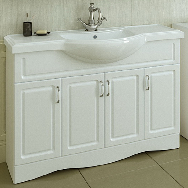 Тумба напольная Верона 120 напольная с цоколем Санта 700197, под раковину