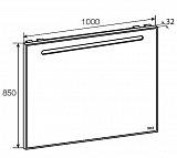 Зеркало Roca The Gap с подсветкой 100 ZRU9302809