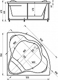 Акриловая ванна Aquatek  Галатея 135x135 GAL135-0000022