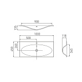 Раковина под тумбу Акватон - ТИНА 100 1A710431TI010