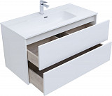 Тумба под раковину Aquanet Lino 80 (Flat) белый глянец 00287542