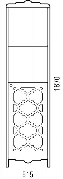 Шкаф-пенал Corozo Манойр 50 белый SD-00000413