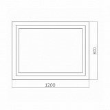 Зеркало AZARIO Ливия 1200х800 датчик на движение (LED-00002270)