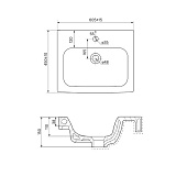Умывальник мебельный, 60 см, 014, IDDIS, 0146000i28