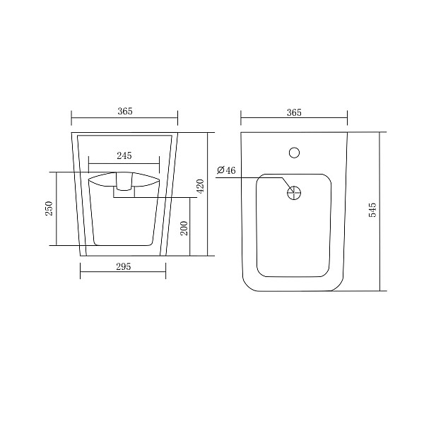 Биде напольное Aquatek ЛИБРА AQ1266-00