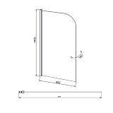 Шторка на ванну Mirsant ECO 2