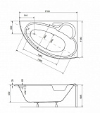 Акриловая ванна Besco Finezja Nova 170x110 WAF-170-NP Правая