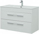 Тумба под раковину Aquanet Августа 100 белый (ручка хром) 00277509