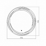 Зеркало AZARIO Милуз D770, LED-подсветка, сенсорный выключатель (ФР-00000937)