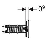 Клавиша смыва Geberit Omega 70 115.084.FW.1 нержавеющая сталь