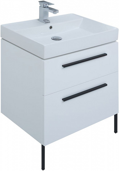 Тумба под раковину Aquanet Nova 60 белый (2 ящика) 00242279