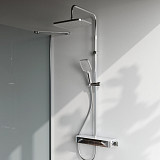 F078F700 Func, душ.система: см-ль-полка д/ванны/душа, душ.штанга, верхн. душ квадр., ручн.душ, хром