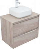 Тумба под раковину Aquanet Nova Lite 75 орех светлый (2 ящика) 00287885