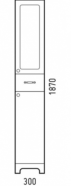 Шкаф-пенал Прованс 30 Corozo SD-00000470