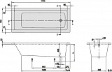 Акриловая ванна Villeroy & Boch Targa Plus Mono 170x70 с ножками в комплекте UBA177NES2V01+U99740000