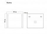 Зеркало NORMA (800*700*45) LED с механическим выключателем