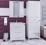 Зеркальный шкаф Омега 75, свет Санта 107005