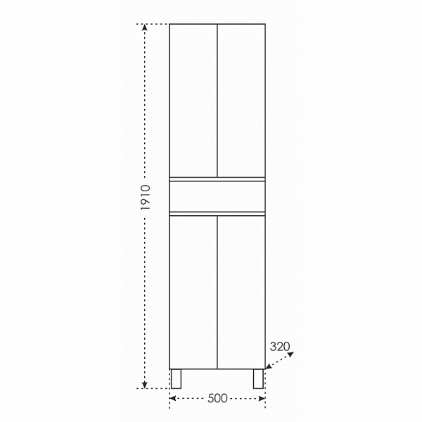Шкаф-пенал напольный Марс 50 Санта 700249