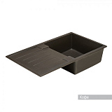 Мойка для кухни Aquaton Верона прямоугольная с крылом кофе 1A710032VR280