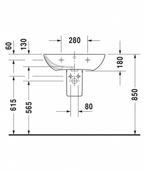 Раковина Duravit ME by Starck 2335650000