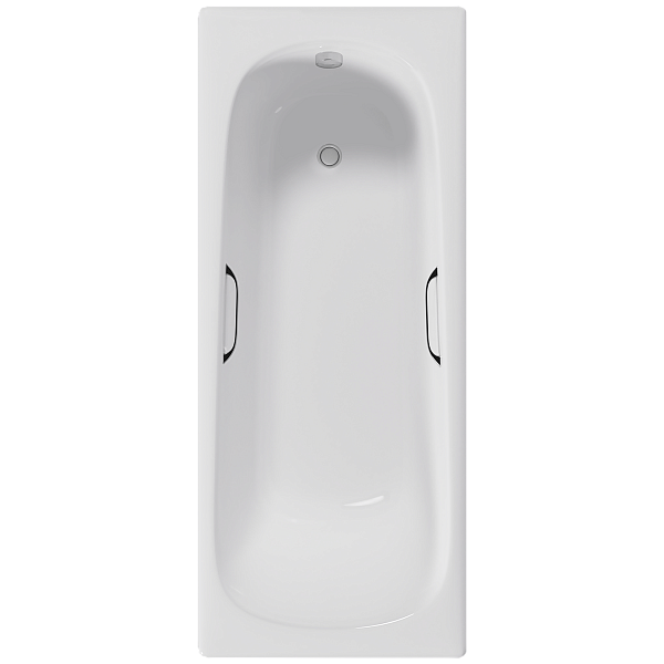 Ванна чугунная Delice Continental 1400х700 с отверстиями под ручки и антискользящим покрытием