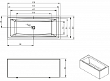 Акриловая ванна Riho Still Square Elite 180x80 правая B099030005