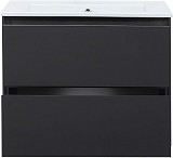 Тумба под раковину Aquanet Милан 85 черный глянец 00316703