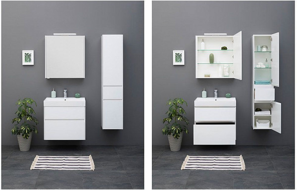 Тумба под раковину Aquanet Бруклин 70 белый 00203959