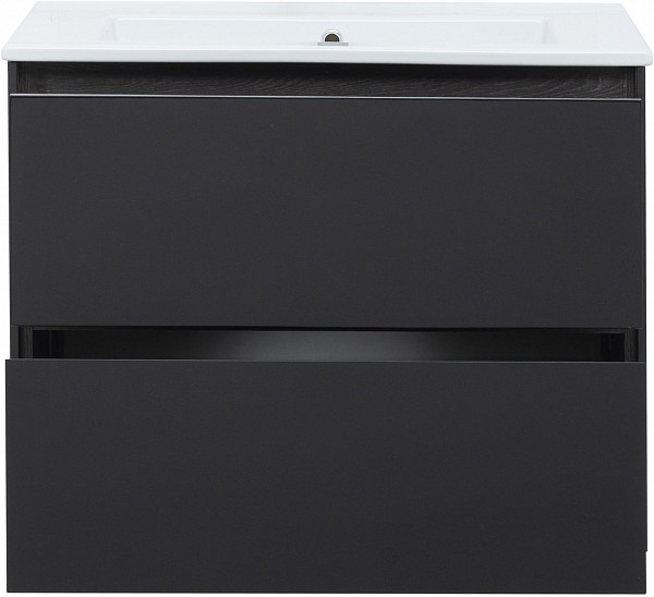 Тумба под раковину Aquanet Милан 85 черный глянец 00316703
