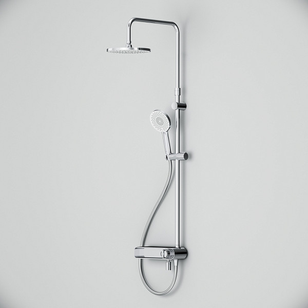 F0785A700 X-Joy, душ.система: см-ль-полка д/ванны/душа, душ.штанга, верхн. душ 220мм, ручн.душ, хром