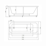 Акриловая ванна Aquatek  Мия 160x70 MIY160-0000001