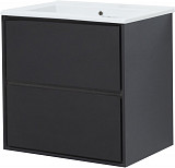 Тумба под раковину Aquanet Милан 65 черный глянец 00306379