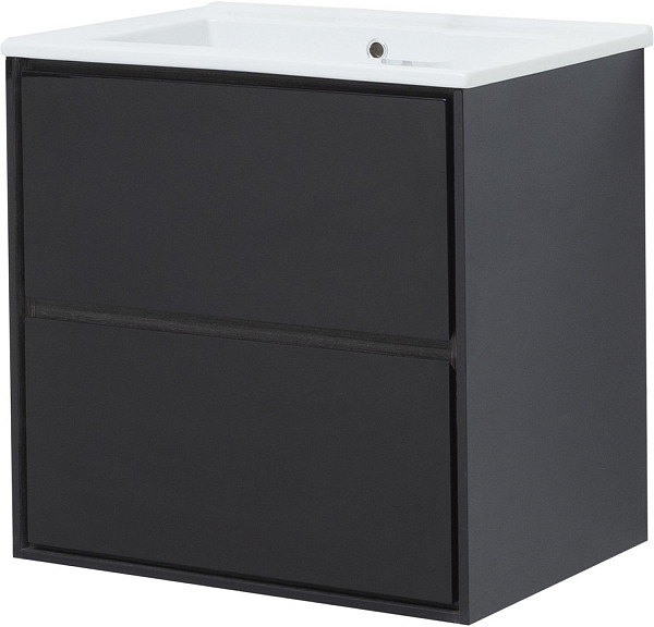 Тумба под раковину Aquanet Милан 65 черный глянец 00306379