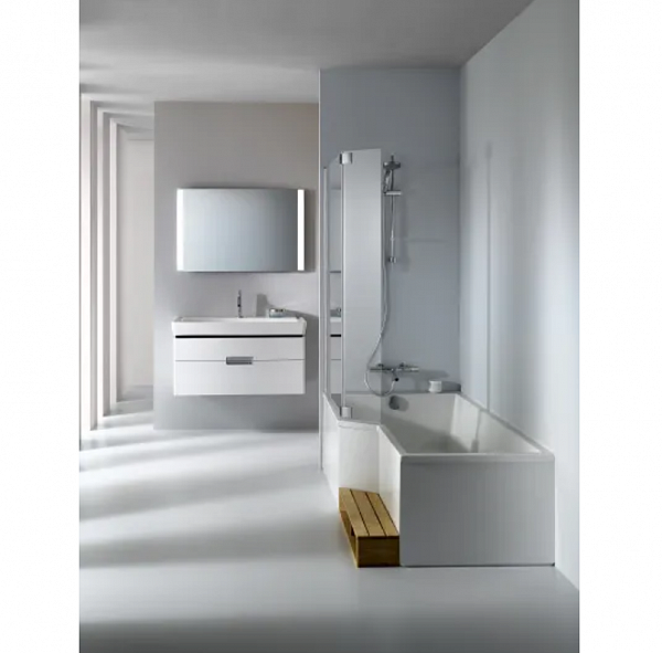 Шторка для ванны с двойной панелью 111.5x140 см Jacob Delafon Bain Douche NEO E4930-GA