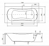 Акриловая ванна Besco Aria 140x70 WAA-140-PA