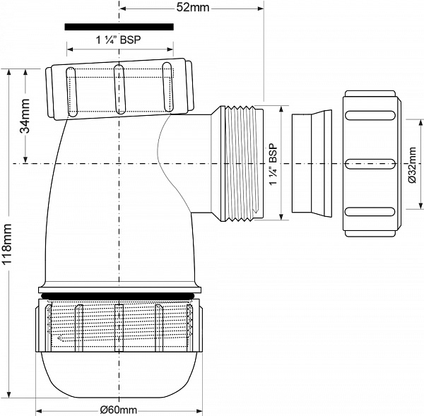 Сифон  McAlpine MRW2-NW-MINI
