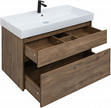Тумба под раковину Aquanet Nova Lite 90 дуб рустикальный (2 ящика) 00249518