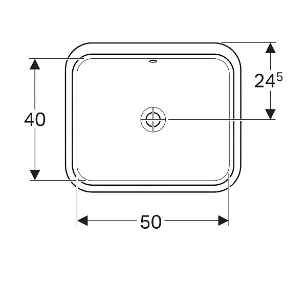 Раковина встраиваемая Geberit VariForm 58 500.764.01.2