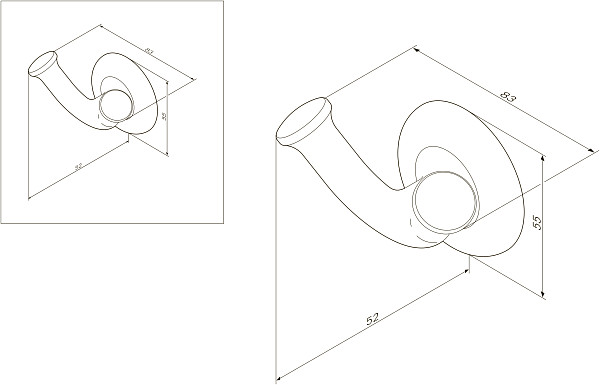 A8035600 Like, Двойной крючок для полотенец