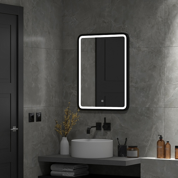 Зеркало Континент "Enjoy Black Led" 600х800