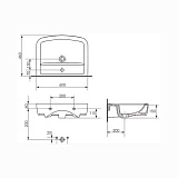Раковина Cersanit PURE P60 UM-PUR60/1