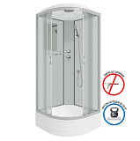Душ.каб. NG-3301-14 (900х900х2150) средний поддон(26см) стекло МАТОВОЕ 4 места