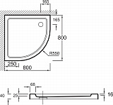 Поддон для душа Jacob Delafon Flight 80х80 см E62443-00