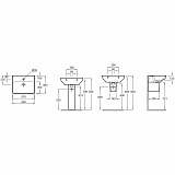 Подвесная раковина для установки на мебель Jacob Delafon Struktura 60х48 см EGD111-Z-00