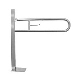 Полукруглый поручень для людей с ограниченными возможностями с креплением к полу, белый.