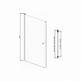 Распашная дверь Azario ALBERTA 800х1900, 6 мм, цвет профиля серебро